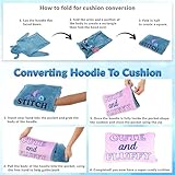 Disney Stitch Blanket Hoodie - Adults 2 in 1 Oversized Fleece Hoodie Baby Yoda Minnie Mouse - Stitch Gifts (Blue Stitch) - Image 5