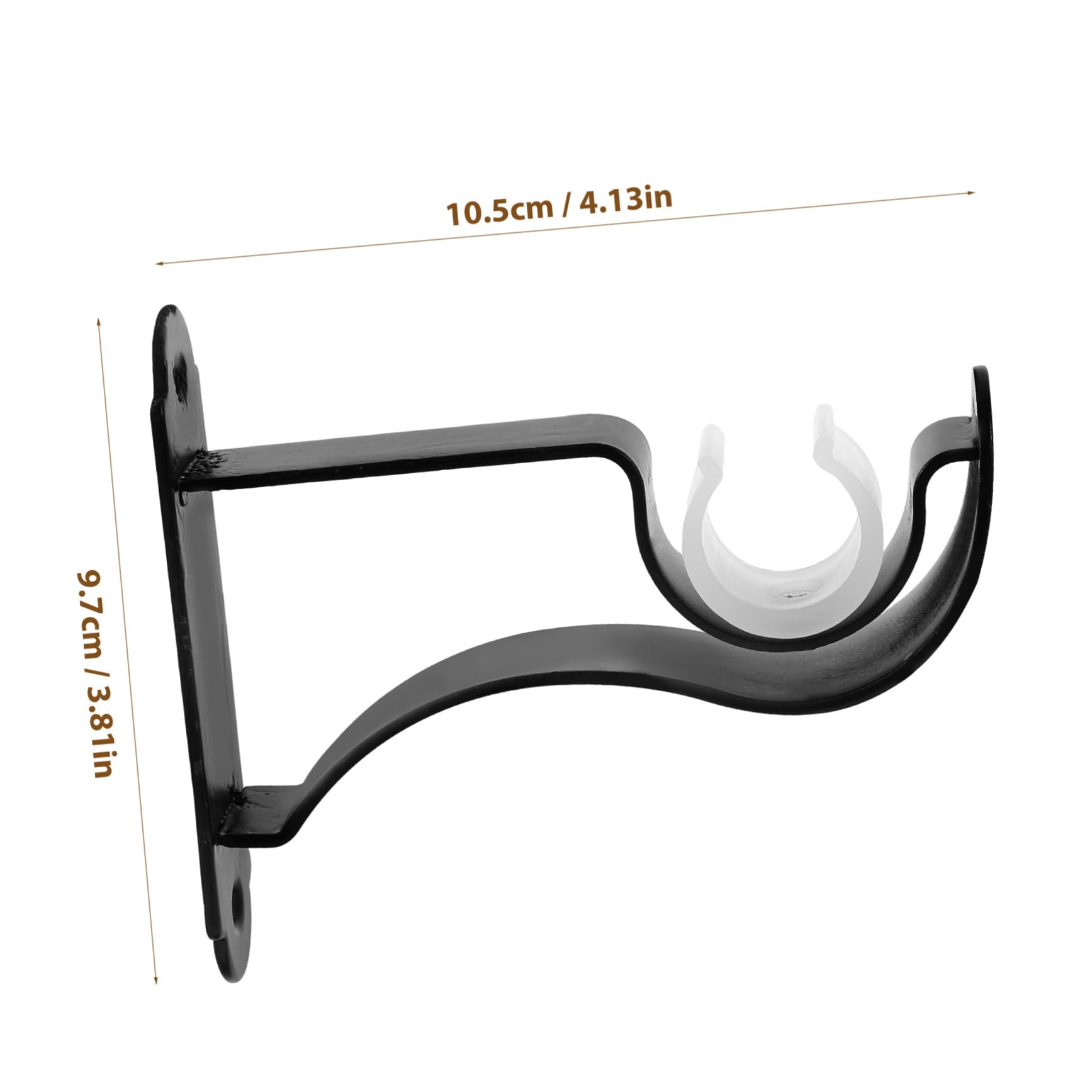 Levemolo 2pcs Iron Curtain Rod Brackets Household Curtain Holders for Easy Installation Space Saving Design for Home Decor Sturdy and