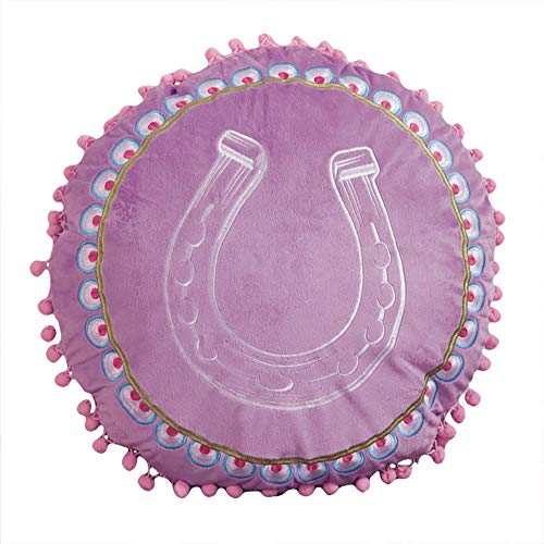 Round Pom-Pom Horseshoe Pillow