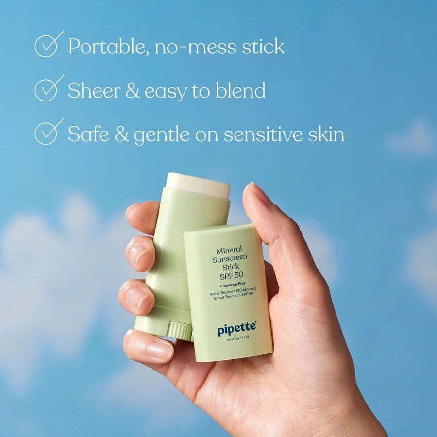 Pipette Baby Clean Mineral Sunscreen Trio, Includes Spray SPF 30 (6 Oz), Stick SPF 50 6 oz (0/6 oz), and Water-resistant Sun Lotion (3 oz), Zinc Oxide Mineral Sunscreen, UVB/UVA Sunblock for Kids — view 6