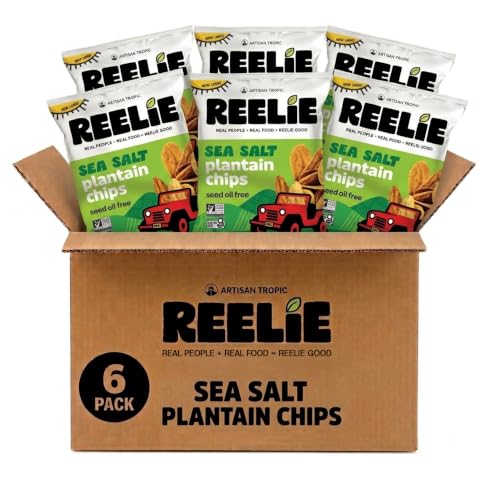 ARTISAN TROPIC Sea Salt Plantain Chips – 4.5 oz Bags (6 Pack)