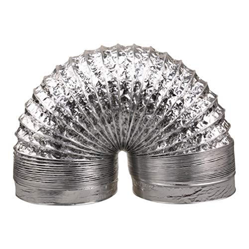 ULTECHNOVO 6 Inch Flexible Aluminium Foil Ducting Hose High Temperature Resistant Air Pipe 5Ft Ventilation Hose for HVAC Exhaust Air Intake Systems