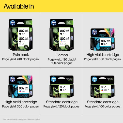 Image of HP CR312AA 802 Tri-Color Ink Small Cartridges