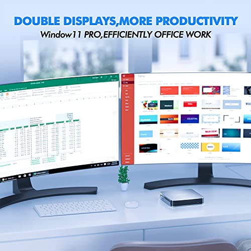 Mini-PC Windows 11, 8 GB DDR4/256 GB ROM, Intel Celeron N5105 (bis zu 2,9 GHz) Mini Desktop-PC mit WLAN 2,4 + 5 GHz, Dual-Display VGA+HDMI@4K HD, 1000 Mbps für Bildung, Business, Zuhause – Bild 6