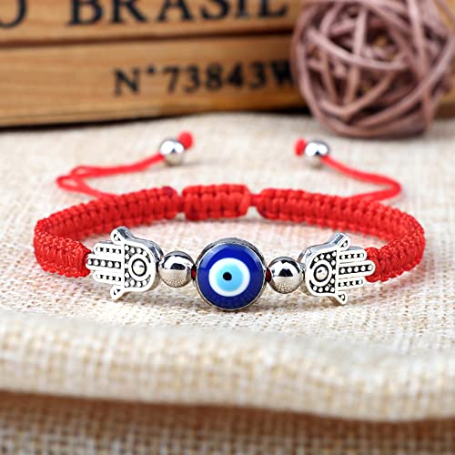 Image of Fesciory Evil Eye Bracelets for Women, Adjustable Amulet Red String Jewelry