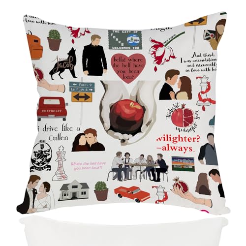 RBAFAO Movie Inspired Gifts Edward Girl Gift Forks Washington Gift Vampire Lover Pillow Cover City of Forks Gifts, Pillow Covers Cushion Cover Sofa Home Decor