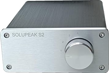 S2 4 Way RCA Audio Switch Stereo Switcher Selector Box | 4 IN 1 OUT Audio Signal Source input, Bi-Direction, no need power,plug and play,Sturdy aluminum case, Solid aluminum knob