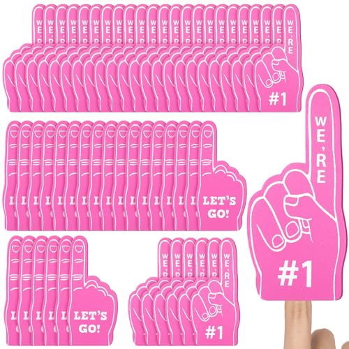 Mini doigts en mousse sport rose #1 pour cadeau pom-pom girl et événement