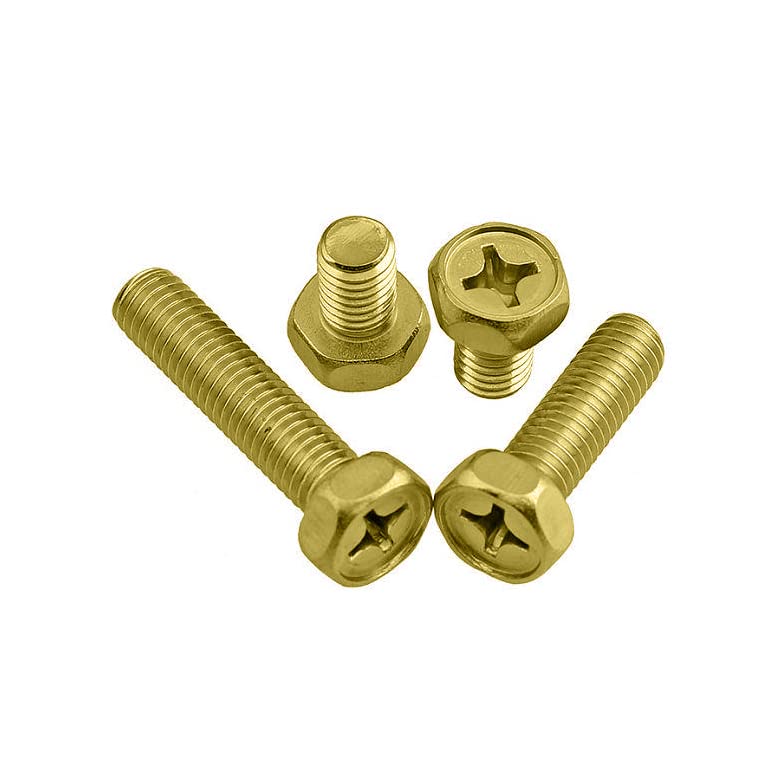 Image of Rely⇒VP INDUSTRIES (Pcs-25) M6x20 mm Hex Head Phillips Screw | Hex Phillips Head Screw, Bolt for Joining Wood Boards, Kitchen Worktops, Cabinets, Cupboards,Chairs & Beds