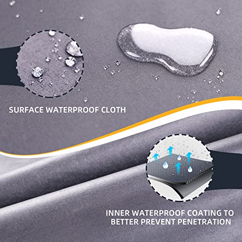 Palon Waterproof Atv Cover, Heavy Duty 420D Oxford Fabric 4 Wheeler Rain Covers, All Season Weatherproof Outdoor Uv Protection Cover, For Honda Polaris Rar Raptor Ranger Suzuki Kawasaki Yamaha, Gray #TOP4