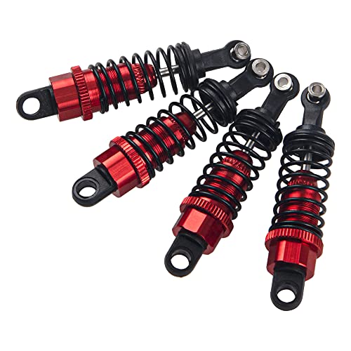 4Pcs Sharegoo Rc Shock Absorber Damper 55Mm Shocks Assembled Compatible With Wltoys A959 969 A979 K929 1/18 Rc Car (Red) #TOP3