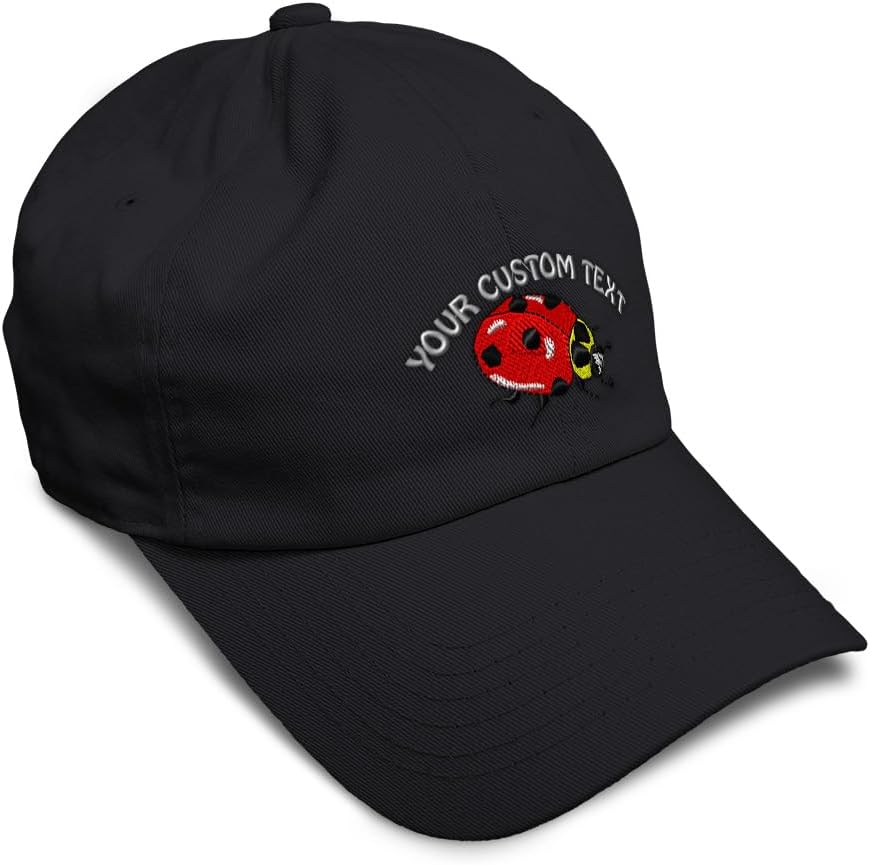 Speedy Pros Soft Baseball Hat Embroidered Dad Hat Ladybug Embroidery Men & Ladies Baseball Cap Cotton