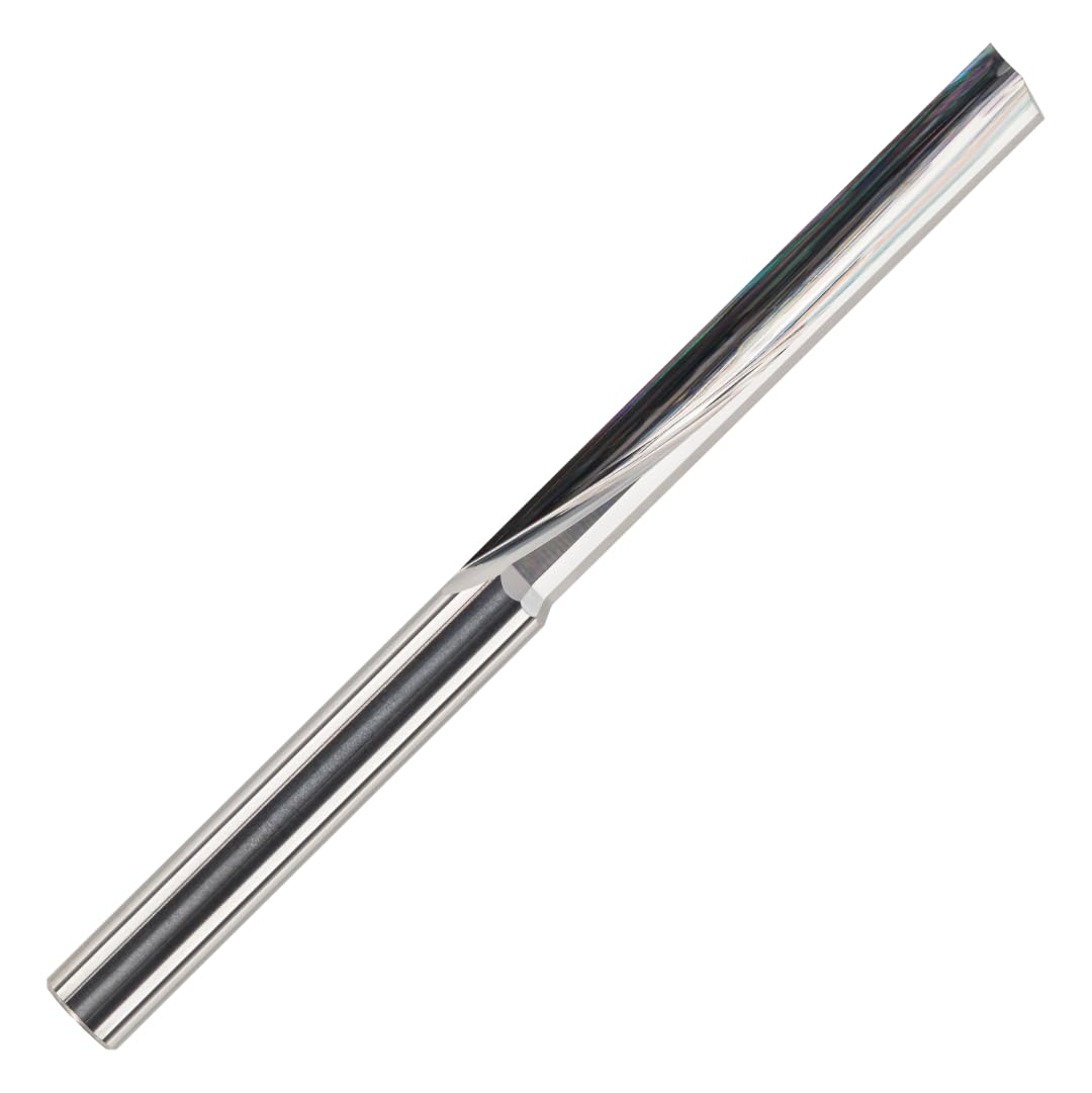 Rennie Tools - 6mm x 42mm Flute x 6mm Shank Solid Carbide O Flute Straight Router Bit / Single Flute For Plastic, Acrylic, Perspex Etc. 1F Cutter For CNC's.