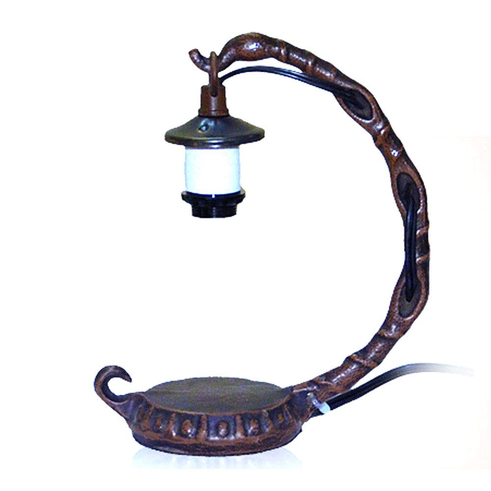 Lámpara de mesa estilo Tiffany resina vidrio natural restauración antigua patrón de uva W15*H20CM ilumina la vida