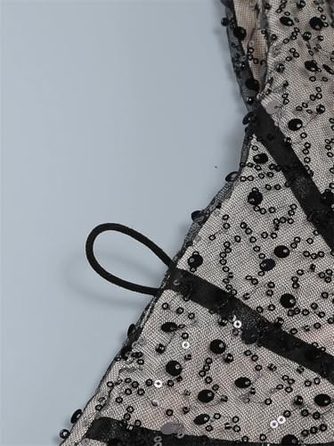 Women's Evening Dresses Black Birthday Dress for Pleated Elegant Gowns Sequins Party Clothes Prom Gown2