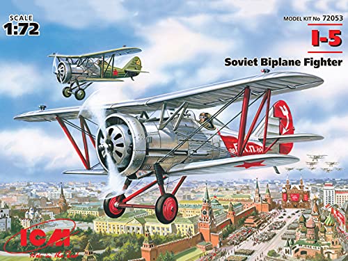 ICM 1:72 - I-5, Soviet Biplane Fighter, Schwarz, 5.597 x 3.7 x 1.3 inches - Image 2