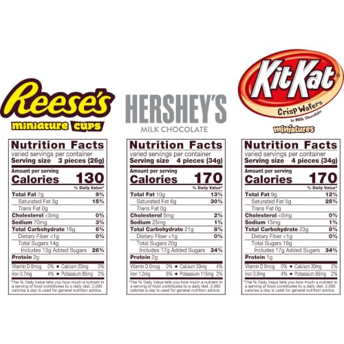 Hershey's Assorted Chocolate Halloween Candy Bulk Variety Pack, 80.39 oz | Halloween Chocolate Candy, Bulk Assorted, Great for Trick or Treating, Individually Wrapped Miniatures, 265 pieces - image 2