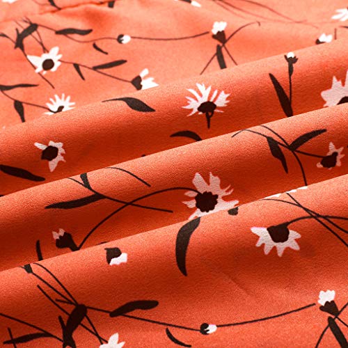 Vestido feminino casual de verão com estampa floral margarida, sem mangas, suspensório, aberto nas c