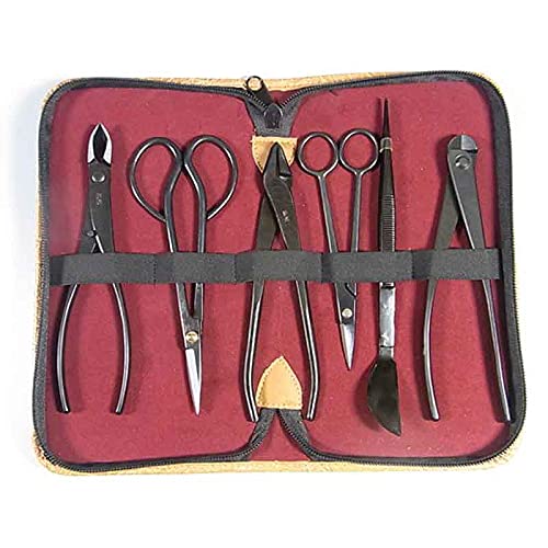 盆栽道具 初心者 6点セット ミニ盆栽用 175A 盆栽鋏 又枝切 針金切 盆栽 園芸 鉢植え ガーデニング お手入れ BONSAI Cutter 日本製 カネシン 兼進 代引不可