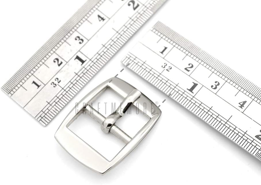 CRAFTMEMORE 4pcs 5/8 Inch Single Prong Belt Buckle Square Center Bar Buckles for Shoes Purse Making Accessories SC24 (Gunmetal) - Image 2