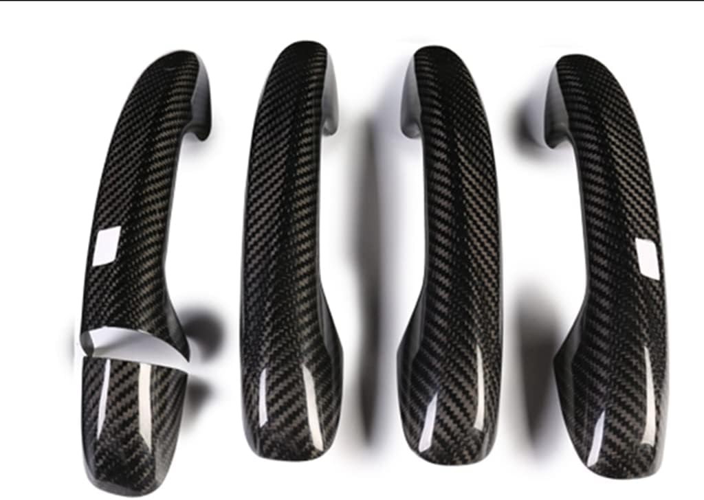 New Carbon Fiber Handle Covers Compatible with Mercedes Benz GLS X167 2020-2023 GLS350 GLS400 GLS450 GLS580 (Four Door with Touch Auto Lock)