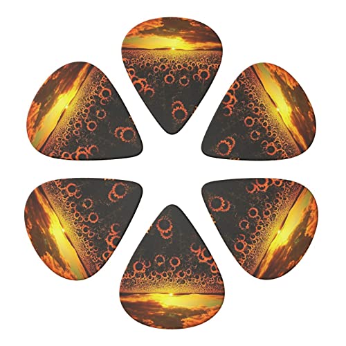 Sunflower Field Sunset Sea of Flowers Lot de 6 médiators pour guitare acoustique, guitare électrique, basse, ukulélé… - Les Beatles, Paul McCartney, John Lennon, RIngo Starr, George Harrison Sunflower Field Sunset Sea of Flowers Lot de 6 médiators pour guitare acoustique, guitare électrique, basse, ukulélé… – Image 5