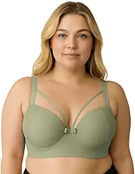 Sutiã Plus Size Bojão Tiras Terra e Mar Soutien Reforçado Strappy