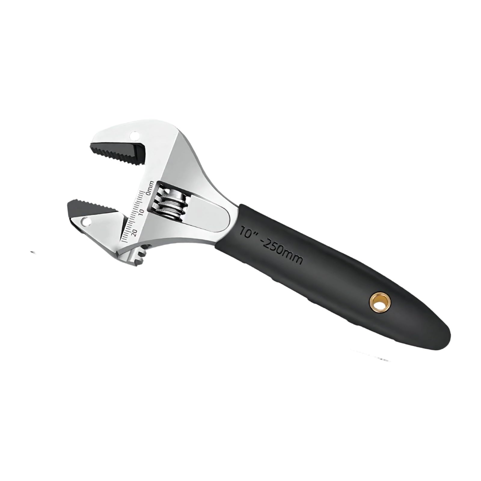 Pffiocix 10 In. 8/10/12" Ratchet Adjustable Wrench Pipe Forceps Wide Mouth Spanner Non-Slip Grip Wrench Maintenance Adjustable Spanner For Plumbing
