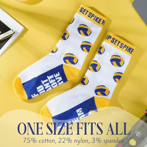 InnoBeta Volleyball Gifts for Teen Girls Socks, One Size Crew Socks, Volleyball Coach Gift Ideas on Birthday - If You Want A Soft Serve Go Get Ice Cream4