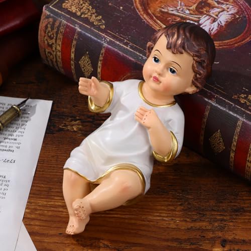 Alipis 1stück Saint Statue Aus Resin Religiöse Jesuskind Figur Für Wohnkultur Und Kirchenverzierung Hochwertige Handwerkskunst Für Katholiken Und Christen