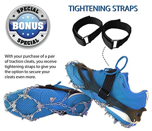 Limm Ice Cleats for Shoes and Boots - Microspikes, Portable Shoe Traction Crampons Grips Over Footwear for Snow and Ice - Thumbnail 4