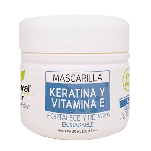 Natural Hair Naprolab - Tratamiento restaurador externo con queratina y vitamina E Tratamiento Restaurador Enjuagable Fortalece y Repara