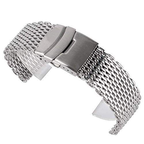 Bracelet de montre acier inoxydable argenté 20mm maillons élégants et durables
