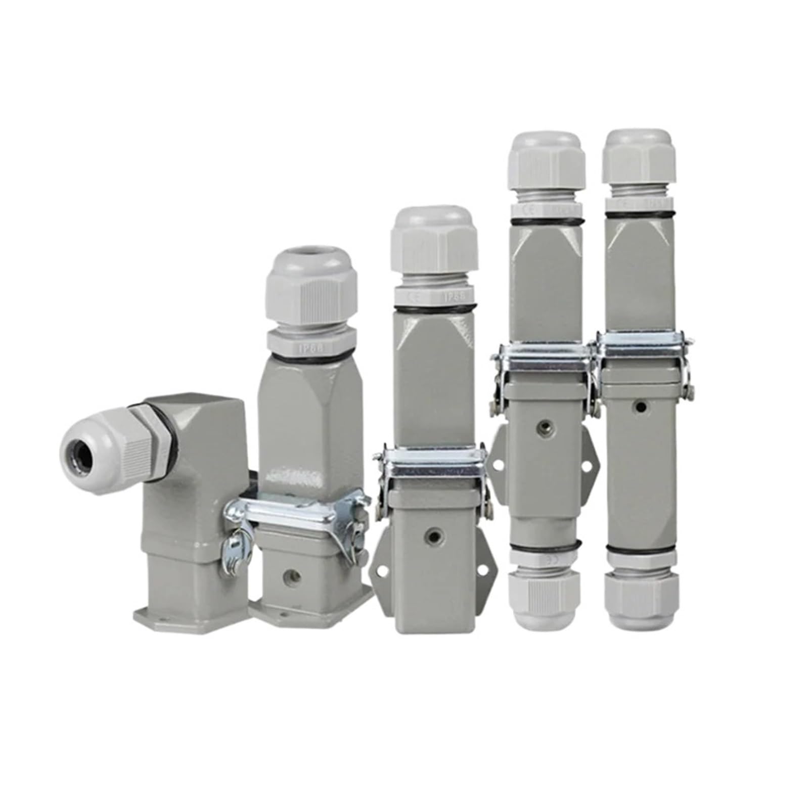HDC HA Schwerlast-wasserdichter Steckverbinder, 4, 5, 6, 8-polig, 10 A, 250 V. Es ist staubdicht, wasserdicht, ölbeständig(Black)