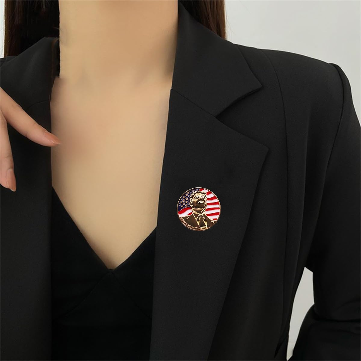 USA Flag Brooch Pin Souvenir for United States of 2024 Presidential Veteran's Day Pin Patriotic Accessories Independence Day Decor Gifts for Sister