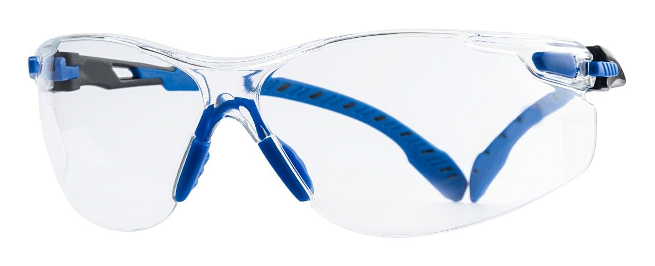 3M Gafas antivaho con Protector Scotchgard (47210H1-VDC-PS): Eyewear (Negro/Azul, Lente Transparente)