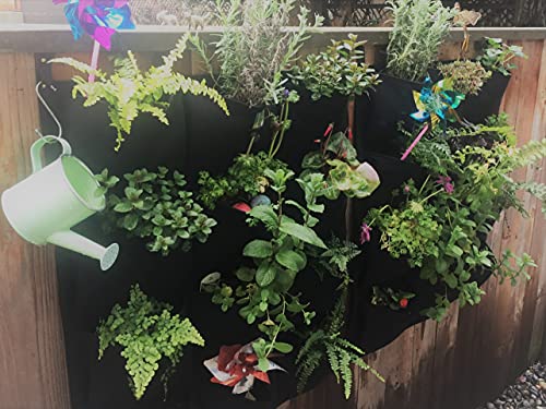 Delectable Garden Cloth 12 Pocket Hanging Vertical Garden Wall Planter for Yard Garden Home Decoration - Image 3