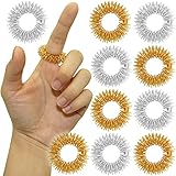 Finger Massage Ring 10 Pcs Relaxing Toy for Acupressure Therapy Releasing Stress Medicine Massager for Hands Silent Relax Reducer