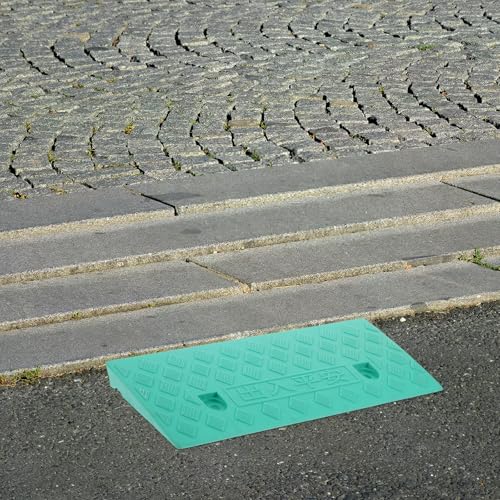 Rampe d'accès antidérapante en PE vert de 5 cm pour la mobilité