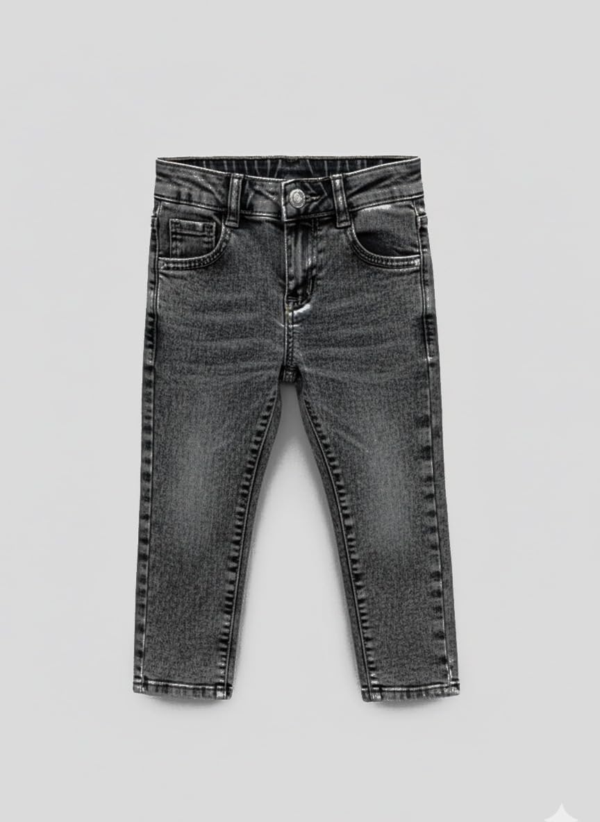 A.T.U.N. (ALL THINGS UBER NICE) Jeans in denim elasticizzati per ragazzi, in cotone, vestibilità dritta, morbidi e lavati, a vita media, comodi da indossare tutti i giorni, abbigliamento casual