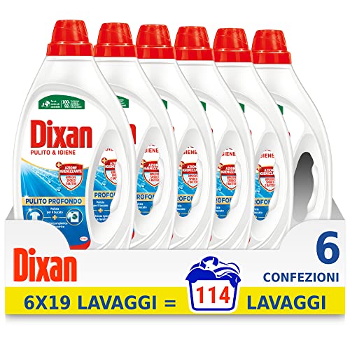 Dixan Detergente Lavadora Líquido Higiene, Paquete de 114 lavados
