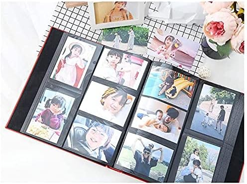 Leather Photo Album, Bronzing Craft, 6 Inch 800 Photos, Suitable for Family, Wedding, Baby Growth Record Book (Color:Blue)