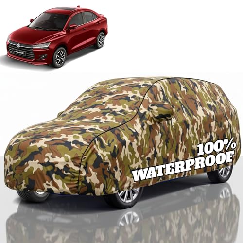 Image of Premium Polyester Car Cover Eeco All-Weather Protection from Rain, Dust & Sun | UV Resistant Fabric | Full Body Secure Fit for Outdoor & Indoor Parking Jungle