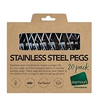 Seymour's Stainless Steel Pegs - 20 Pack, Strong & Durable for Secure Clothes Drying, Ideal for Indoor & Outdoor Use