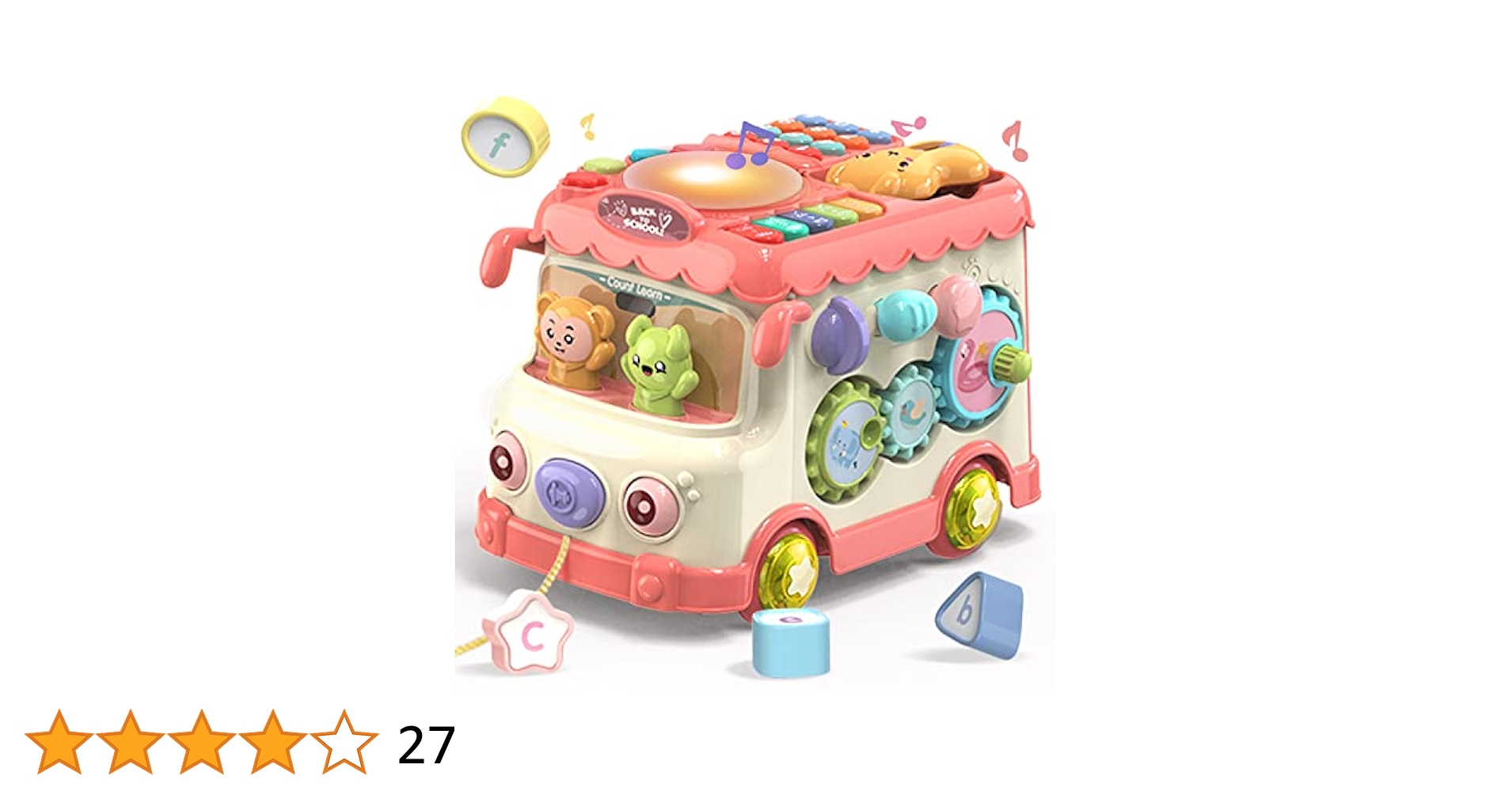 musical compact オルゴール付きコンパクト Amazon | Jecimco 車おもちゃ 多機能 音楽バス 子供 赤ちゃん