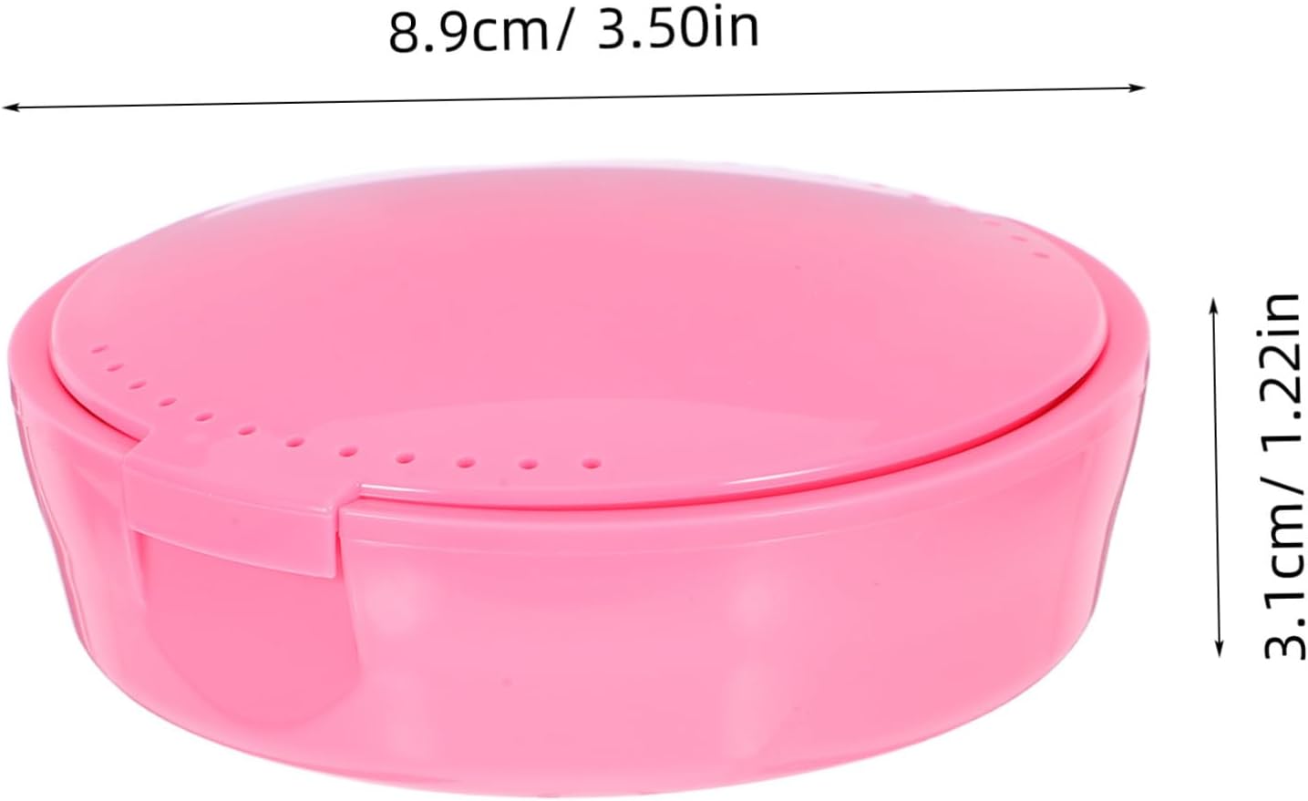 Portable Round Retainer Box ABS Plastic Storage Case with Mirror