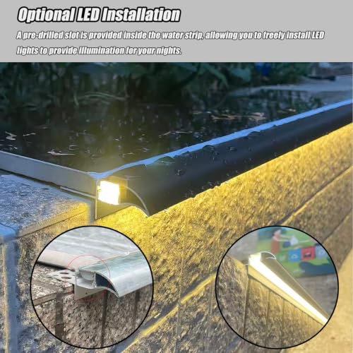 Protectores de lluvia para puertas con bordes de goteo 6