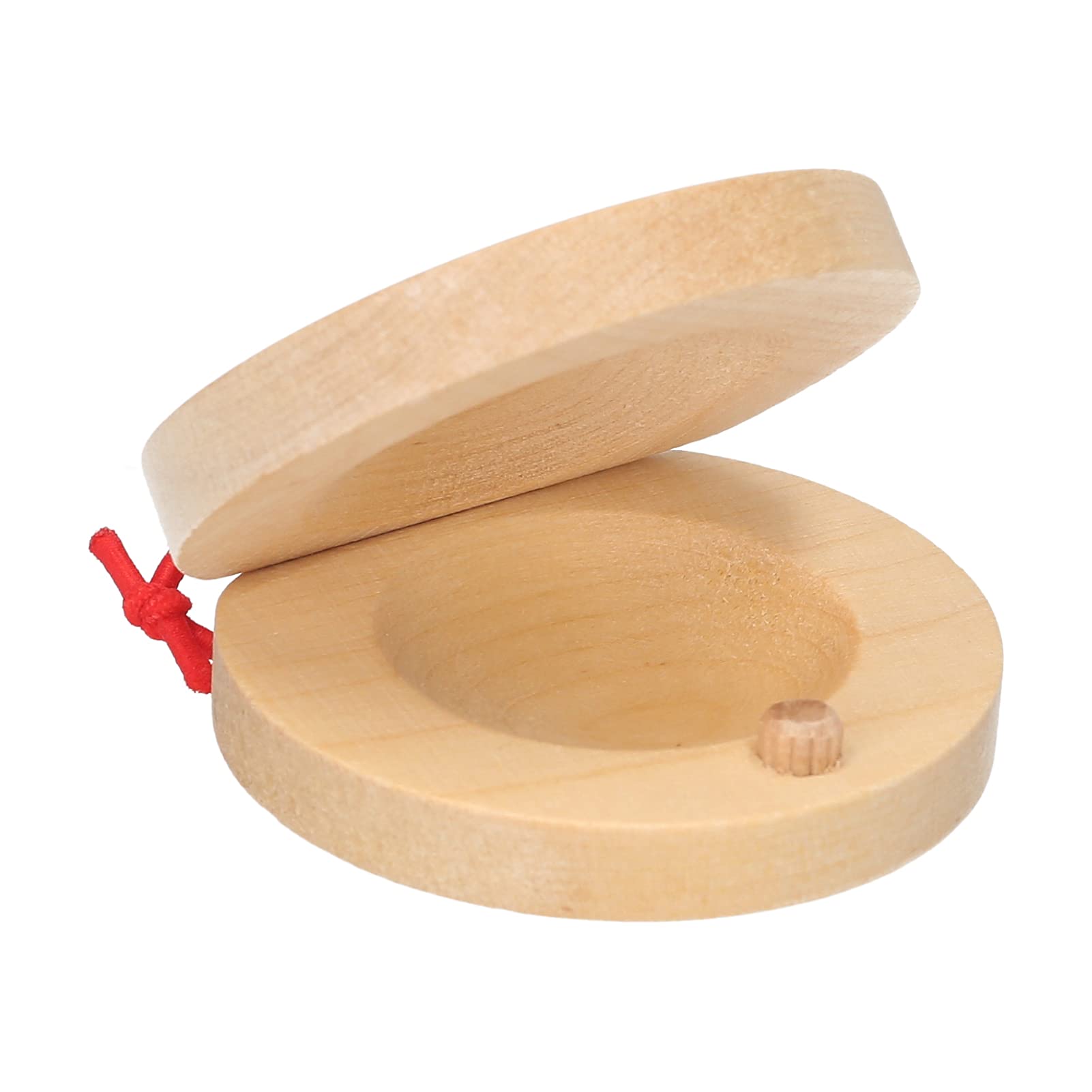 Castanets, Wooden Castanet 1 Pair Round Create Beautiful Rhythms and Melodies for All Ages