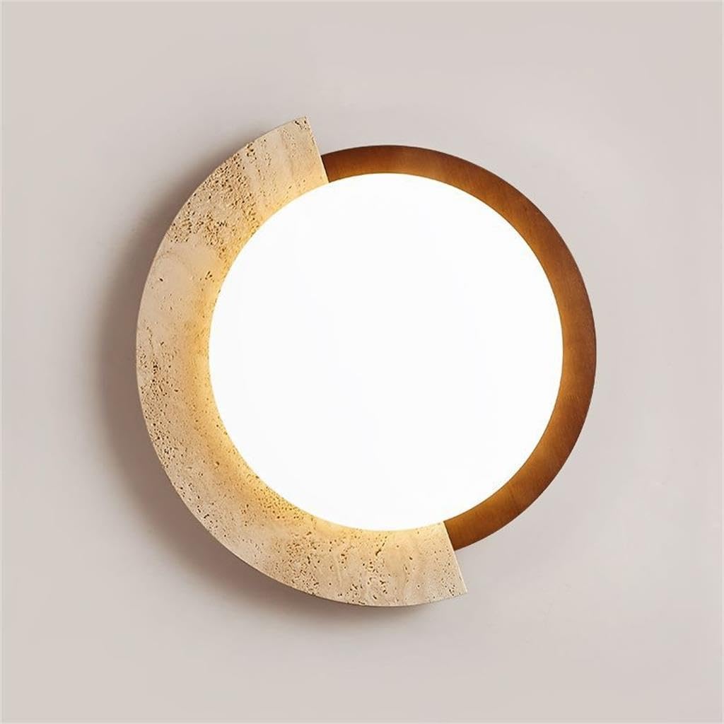 Lampa Sufitowa LED Wabi-Sabi Ściemnialna Naturalny Trawertyn Nowoczesna