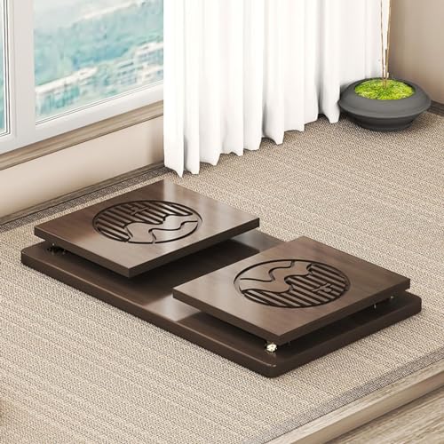 Table d'autel de méditation en noyer noble et plateau de café bas - 5